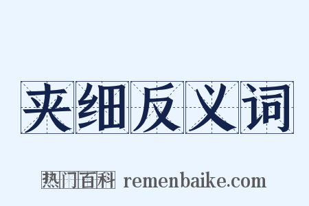 夹细反义词是什么意思的图片
